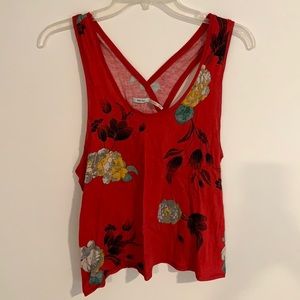 Kimchi Blue Red Tank Top With Open Back